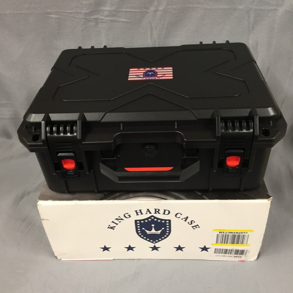 King Hard Case Waterproof Travel Storage Box Black Rugged Equipment Case New